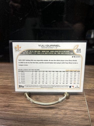 Cheap Sneaks Footwear/Sports Cards Yuli Gurriel 2022 Topps Series 2 Baseball # 538 Houston Astros