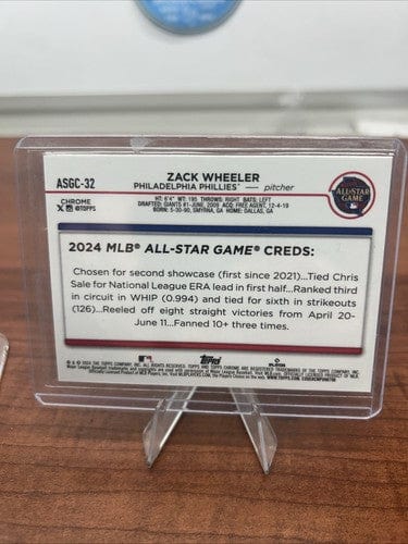 Cheap Sneaks Footwear/Sports Cards Zack Wheeler 2024 Topps Chrome Update All Star Game Refractor Phillies