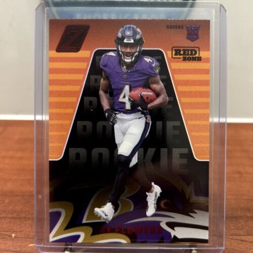 Cheap Sneaks Footwear/Sports Cards Zay Flowers Rookie Card 2023 Panini Zenith Red Zone Parallel SP #200 B