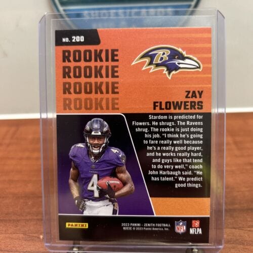 Cheap Sneaks Footwear/Sports Cards Zay Flowers Rookie Card 2023 Panini Zenith Red Zone Parallel SP #200 B