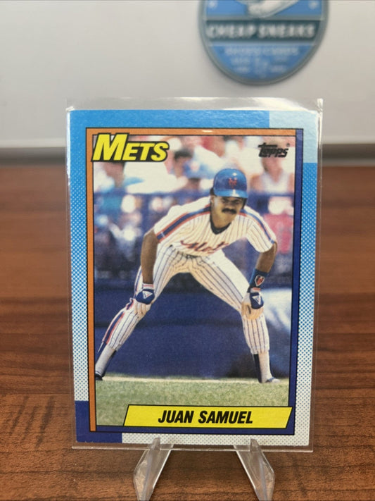 JUAN SAMUEL 1990 TOPPS Baseball Card #85 New York Mets