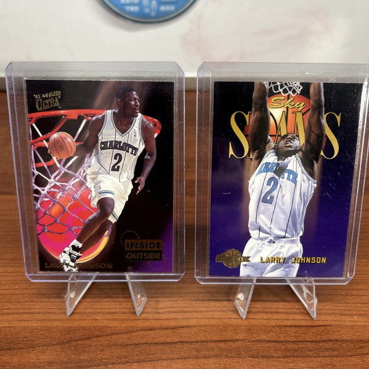 Larry Johnson 1993-94 Ultra Inside/Outside Charlotte Hornets Basketbal