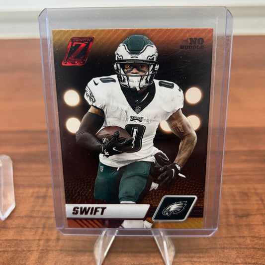 2023 Zenith D'andre Swift Red Zone Parallel SP #80 Eagles Bears