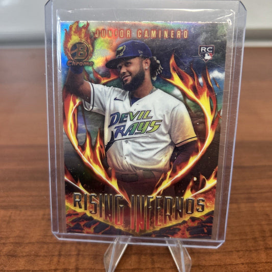 Junior Caminero 2024 Bowman Chrome -  Rising Infernos RC #RI-6 Tampa B