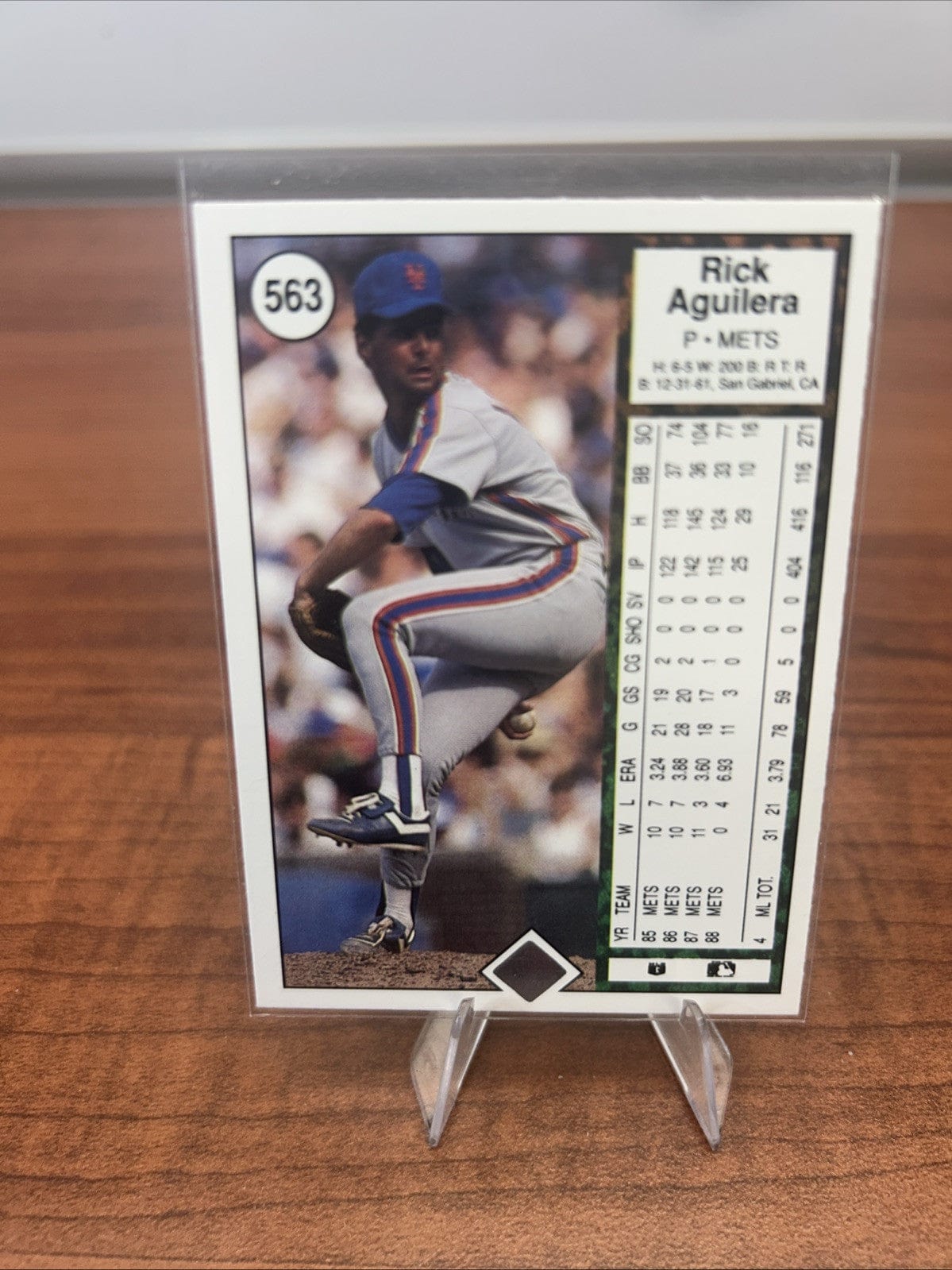 Rick Aguilera 1989 Upper Deck New York Mets Baseball Card #563