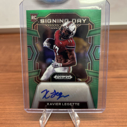 XAVIER LEGETTE 2024 Prizm Dft Picks Green Signing Day AUTO RC Gamecock