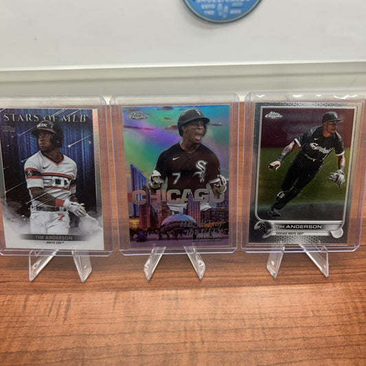 Tim Anderson Lot(3) Chicago White Sox 2022 Topps Chrome HOC-9,Base,SML