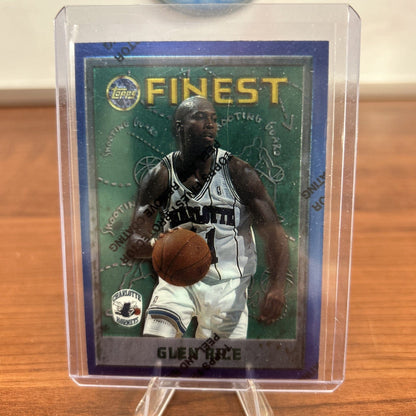 Glen Rice 1995-96 Topps Finest #189 Charlotte Hornets Basketball Card