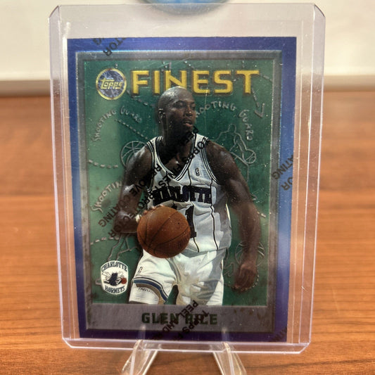 Glen Rice 1995-96 Topps Finest #189 Charlotte Hornets Basketball Card