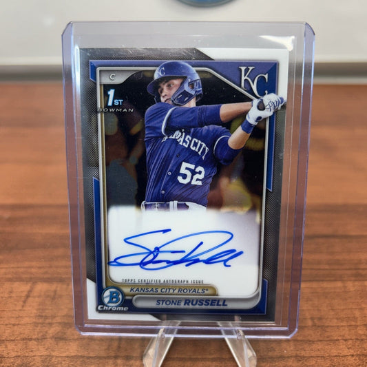 2024 Bowman Chrome Stone Russell Prospect Auto 1st Bowman #CPA-SR Roya