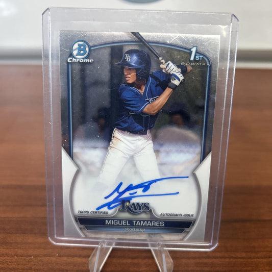 Miguel Tamares 2023 1st Bowman Chrome  Prospect Auto #CPA-MT Tampa Bay