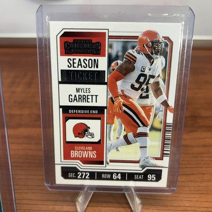 Myles Garrett  2024 Panini Elite Title Waves 2023 Defensive POY #4 Cle