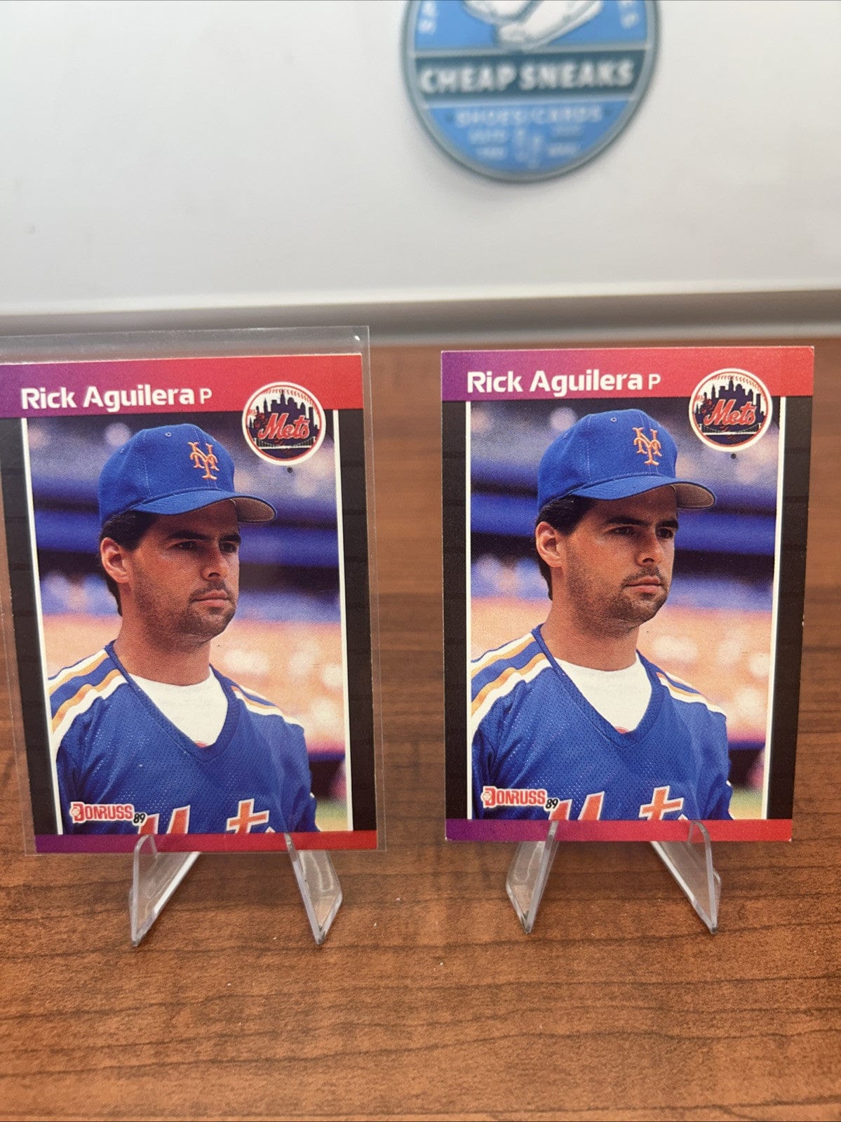 Rick Aguilera 1989 Donruss Baseball Card New York Mets #526 +Bonus Car