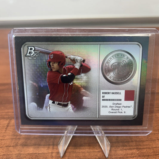 2022 Bowman Platinum Baseball Minted in Merit # MM-8 Robert Hassell