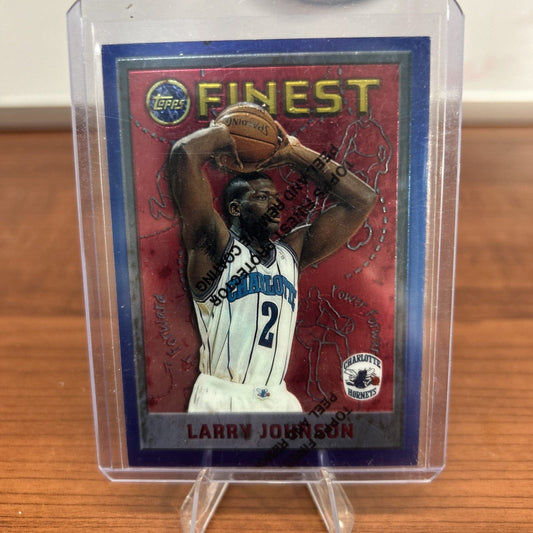 LARRY JOHNSON 1995-96 Topps Finest #233 Charlotte Hornets