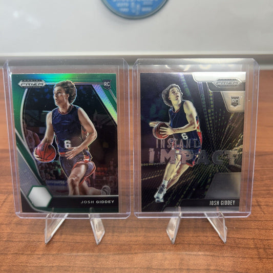 JOSH GIDDEY Green Holo Prizm 2021 Panini Prizm Draft Picks RC #17 + Bo