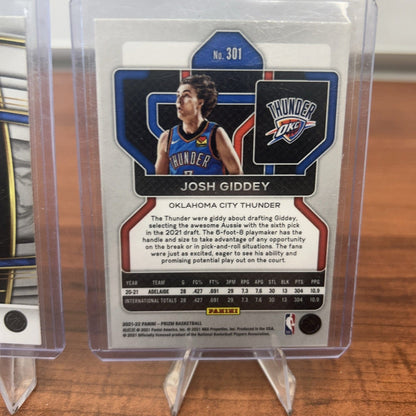 Josh Giddey (RC)2021-22 Panini Select Concourse Shimmer Prizm #58 +Bon