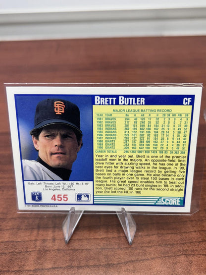 Brett Butler 1991 Score #455 San Francisco Giants