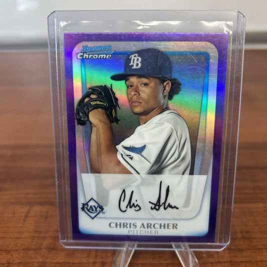 Chris Archer 2011 Bowman Chrome Prospect Purple Refractor  Tampa Bay R